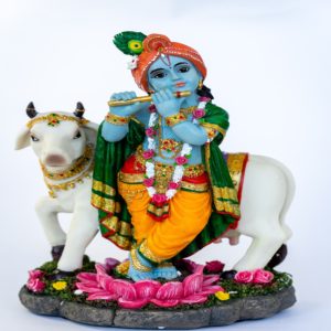 Large Krishna with Cow